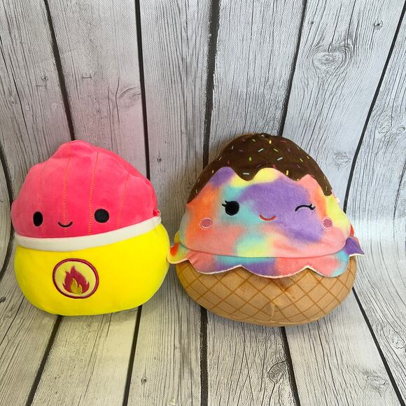 Lot/5 Squishmallow Plush.Pikachu, Mariska, Lesedi Owl, Glady Ice Cream Llamacorn - Picture 8 of 9